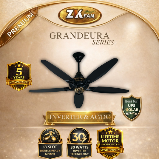 ZK FAN Grandeura Series 5 blade premium 30 watt AC DC ceiling fan Pakistan
